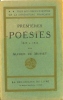 Premières poésies. 1829 à 1835.. MUSSET Alfred de 