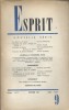 Revue Esprit. 1963, numéro 9. Pierre Emmanuel, Henry Miller, articles sur Faulkner et Camus, sur Beckett…. ESPRIT 1963-9 