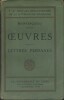 Oeuvres. Lettres persanes.. MONTESQUIEU 