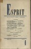 Revue Esprit. 1949, numéro 1. Numéro consacré à l'incivisme…. ESPRIT 1949-1 