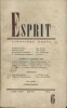 Revue Esprit. 1952, numéro 6. Albert Béguin, Henri Duméry, Casamayor, F. Lovsky…. ESPRIT 1952-6 