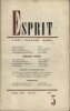 Revue Esprit. 1954, numéro 5. Lettre à Camus, Tibor Mende, Jean Cayrol, L'inquisition télévisée…. ESPRIT 1954-5 