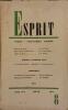 Revue Esprit. 1955, numéro 8. Elio Vittorini, Pierre Emanuel, Jean Vagne, Paul Ricoeur.... ESPRIT 1955-8 