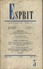Revue Esprit. 1958, numéro 5. Jean Conilh, Jean Bailhache, Jean Senac, Jean Cuisenier, J.-M. Domenach, Henri Bartoli…. ESPRIT 1958-5 
