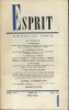 Revue Esprit. 1965, numéro 1. Numéro spécial consacré au risque et l'assurance.. ESPRIT 1965-1 