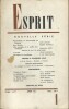 Revue Esprit. 1966, numéro 1. Igor Caruso, Robert Marteau, François Fejtö, Celso Furtado, R. de Montvalon.... ESPRIT 1966-1 