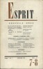 Revue Esprit. 1966, numéro 7/8. Georges Bernanos, Robert Marteau, Aline Fialkowski, J.-F. Rollin, Celso Furtado, Philippe Boyer…. ESPRIT 1966-7/8 
