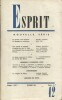 Revue Esprit. 1966, numéro 12. Michel Winock, Jean Dru, Robert Marteau, A.-B. Yehoshua, Adré Marissel, Paul Chaulot, Casamayor.... ESPRIT 1966-12 