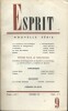 Revue Esprit. 1967, numéro 9. L. Vandermeersch, Dina Dreyfus, Joseph Gabel, Gamé Guilao, Alain Morin. Espoirs pour le Tiers Monde par René Dumont et ...