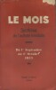 Le Mois. Synthèse de l'activité mondiale. Du 1er septembre au 1er octobre 1933. (Politique - Economie - Vie sociale - Lettres - Théâtre - Art - ...