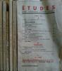 Etudes. 6 numéros de 1945. Numéros 4-5-6-7-10-11.. ETUDES 1945 