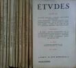 Etudes. Année 1947 complète. 11 numéros mensuels.. ETUDES 1947 