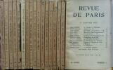 La revue de Paris. Année 1937 incomplète. 17 numéros sur 24. Bimensuel, de janvier à décembre 1937. Il manque les numéros 2 -10 à 12 - 14 - 15- 20.. ...