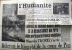 L'Humanité. Nouvelle série N° 104. Organe central du Parti communiste français.. L'HUMANITE 