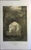 Angers. Toussaint. Lithographie de A. Mouilleron : Ruines de l'église de Toussaint à Angers, musée d'antiquités, d'après le Baron de Wismes.. WISMES ...