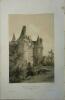 Mortiercrolle (Mayenne) Lithographie de Mouilleron : Porte du château de Mortier-Crolle, commune de Saint-Quentin (Mayenne).. WISMES (Baron de) 