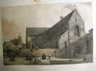 Le Mans (le Pré). Lithographie de Bachelier d'après le Baron de Wismes : Église N.-D. du Pré, au Mans.. WISMES (Baron de) 