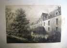 Le château de Courcelles-la-Suze (Sarthe). Lithographie de C. Nanteuil et Eugène Deshayes d'après le Baron de Wismes : Château de Courcelles-la-Suze.. ...