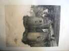 La porte Beucheresse à Laval. Lithographie de A. Mouilleron d'après le Baron de Wismes : Porte Beucheresse à Laval.. WISMES (Baron de) 