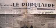 Le Populaire : Organe central du parti socialiste (S.F.I.O). N° 6858.. LE POPULAIRE 