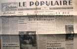 Le Populaire : Organe central du parti socialiste (S.F.I.O). N° 6915. Félix Gouin, Le sort de l'Allemagne, La Résistance socialiste.... LE POPULAIRE 