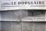 Le Populaire : Organe central du parti socialiste (S.F.I.O). N° 6923. Tour de France électoral (en Bretagne), La semaine sanglantz (1871), Le M.R.P. ...
