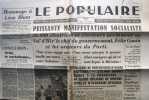 Le Populaire : Organe central du parti socialiste (S.F.I.O). N° 6925. Hommage à Léon Blum. Puissante manifestation socialiste au Vel' d'hiv'.. LE ...