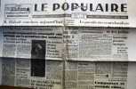 Le Populaire : Organe central du parti socialiste (S.F.I.O). N° 6949. M. Bidault conclura aujourd'hui… Andorre, paradis des contrebandiers…. LE ...