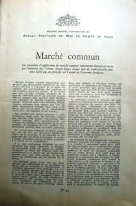 Marché commun. Bulletin mensuel d'information du bureau politique de Mgr le Comte de Paris, N° 94.