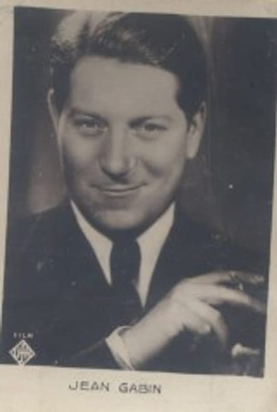 Jean Gabin. Photographie de la collection des bonbons et chocolats Loriot. S&eacute;rie E Cin&eacute;ma. Sujet N&deg; 43.. GABIN Jean 