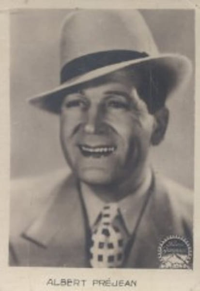 Albert Pr&eacute;jean. Photographie de la collection des bonbons et chocolats Loriot. Collection Cin&eacute;ma "Mes vedettes". S&eacute;rie H. N&deg; 31.. PREJEAN Albert 