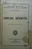 Emplois réservés. Volume arrêté à la date du 1er octobre 1954.. MINISTERE DE LA GUERRE 