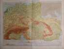 Europe centrale physique. Carte N° 38-39 extraite de l'Atlas classique (Géographie moderne).. SCHRADER F. - GALLOUEDEC L. 