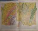 Hypsométrie des Vosges et du Jura. Carte N° 60-61 extraite de l'Atlas classique (Géographie moderne).. SCHRADER F. - GALLOUEDEC L. 