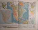 Amérique du Nord physique. Carte N° 88-89 extraite de l'Atlas classique (Géographie moderne).. SCHRADER F. - GALLOUEDEC L. 