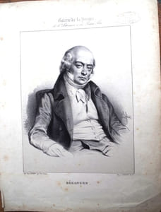 Portrait du chansonnier Béranger, extrait de la galerie de la presse de la littérature et des beaux-arts.