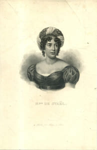 Portrait de Mme de Staël,.