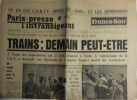 Paris-Presse l'intransigeant - France-Soir. Trains : Demain peut-âêtre. Où en est l'O.R.T.F.. PARIS-PRESSE L'INTRANSIGEANT Juin 1968 