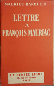 Lettre à François Mauriac.