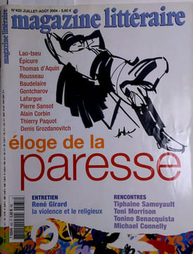 Magazine littéraire N° 433. Eloge de la paresse.. MAGAZINE LITTERAIRE 