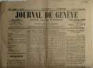 Journal de Genève. National, politique et littéraire. 85e année. N° 285.. JOURNAL DE GENEVE 85e année 