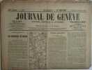 Journal de Genève. National, politique et littéraire. 89e année N° 261.. JOURNAL DE GENEVE 89e année 