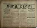 Journal de Genève. National, politique et littéraire. 85e année N° 262.. JOURNAL DE GENEVE 85e année 