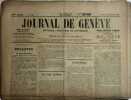 Journal de Genève. National, politique et littéraire. 89e année N° 265.. JOURNAL DE GENEVE 89e année 