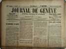 Journal de Genève. National, politique et littéraire. 85e année N° 266.. JOURNAL DE GENEVE 85e année 