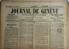 Journal de Genève. National, politique et littéraire. 89e année N° 268.. JOURNAL DE GENEVE 89e année 