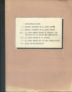 Histoire de la Libre-pensée. Recueil ronéoté sans titre.