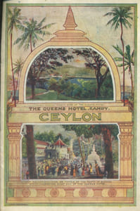 The Queens Hotel. Kandy. Ceylon. Brochure touristique sur l'hôtel Queen's de Kandy (Ceylan).