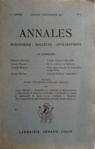 Annales. Economies-Sociétés-Civilisations. Revue bimestrielle,11e année N° 3. Fernand Braudel : Lucien Febvre (1878-1956). Lucien Febvre : De la création en histoire. Jacques Berque : Cent vingt-cinq ans de sociologie maghrébine...
