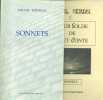 Sonnets. Pour solde de tout compte (Sonnets II).. METREAU Michel 